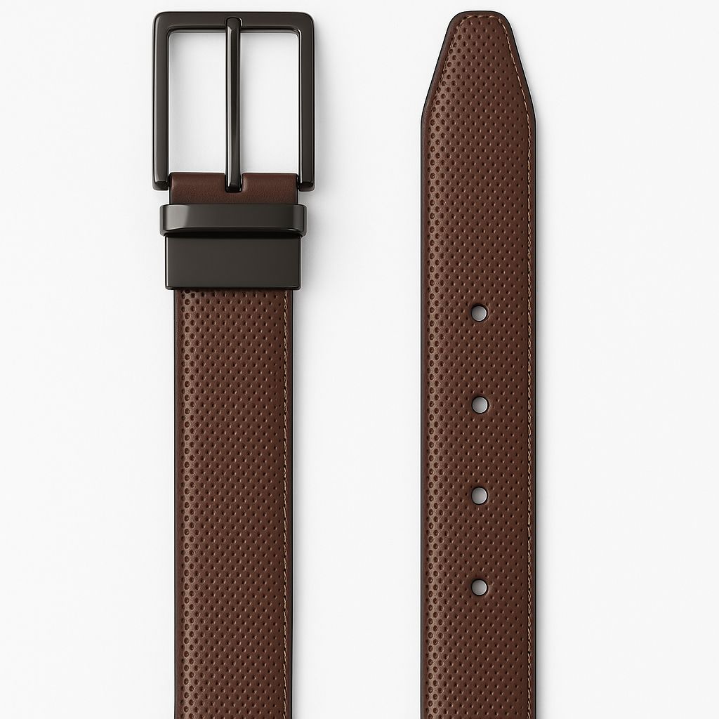 DOUBLE SIDEDTextured Leather Belt