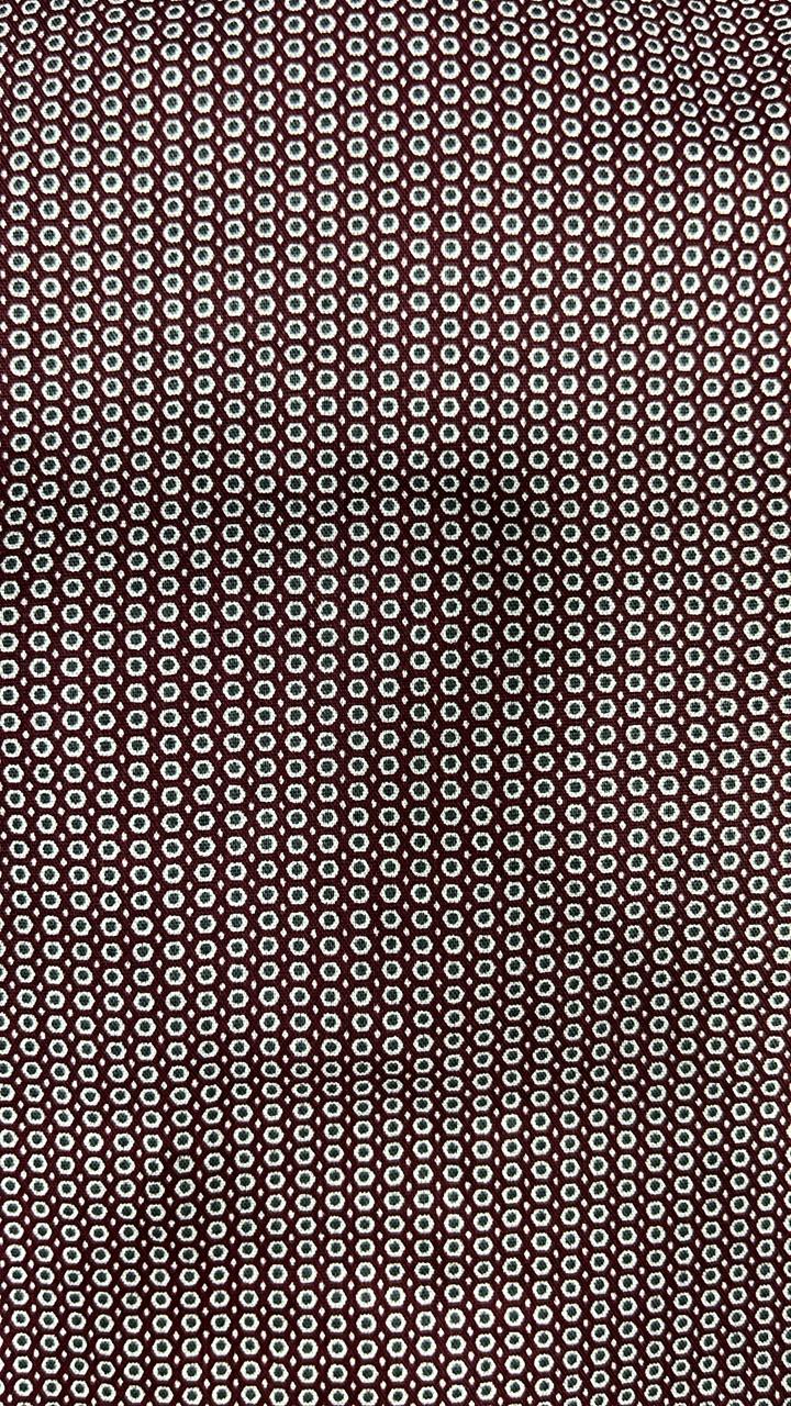 Maroon Slim Fit Patterned Shirt