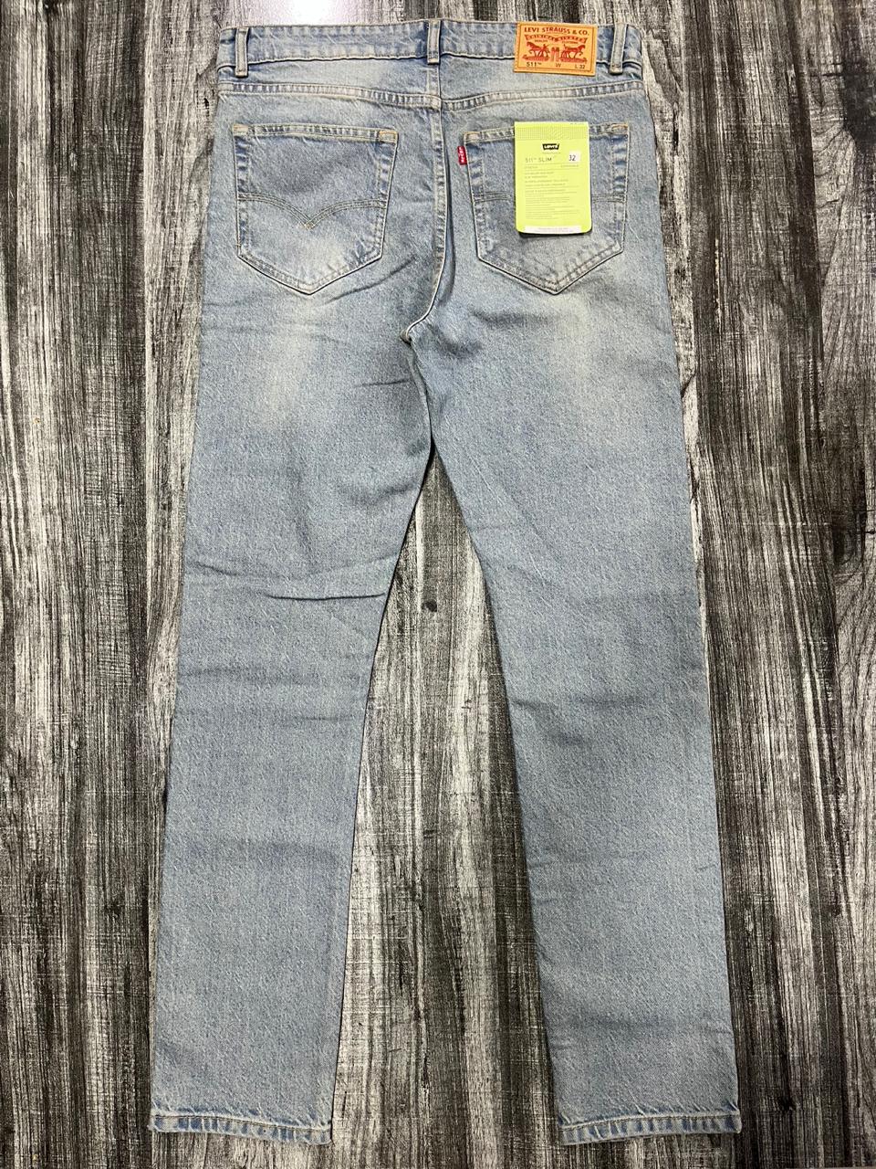 Medium Wash Blue Denim Jeans