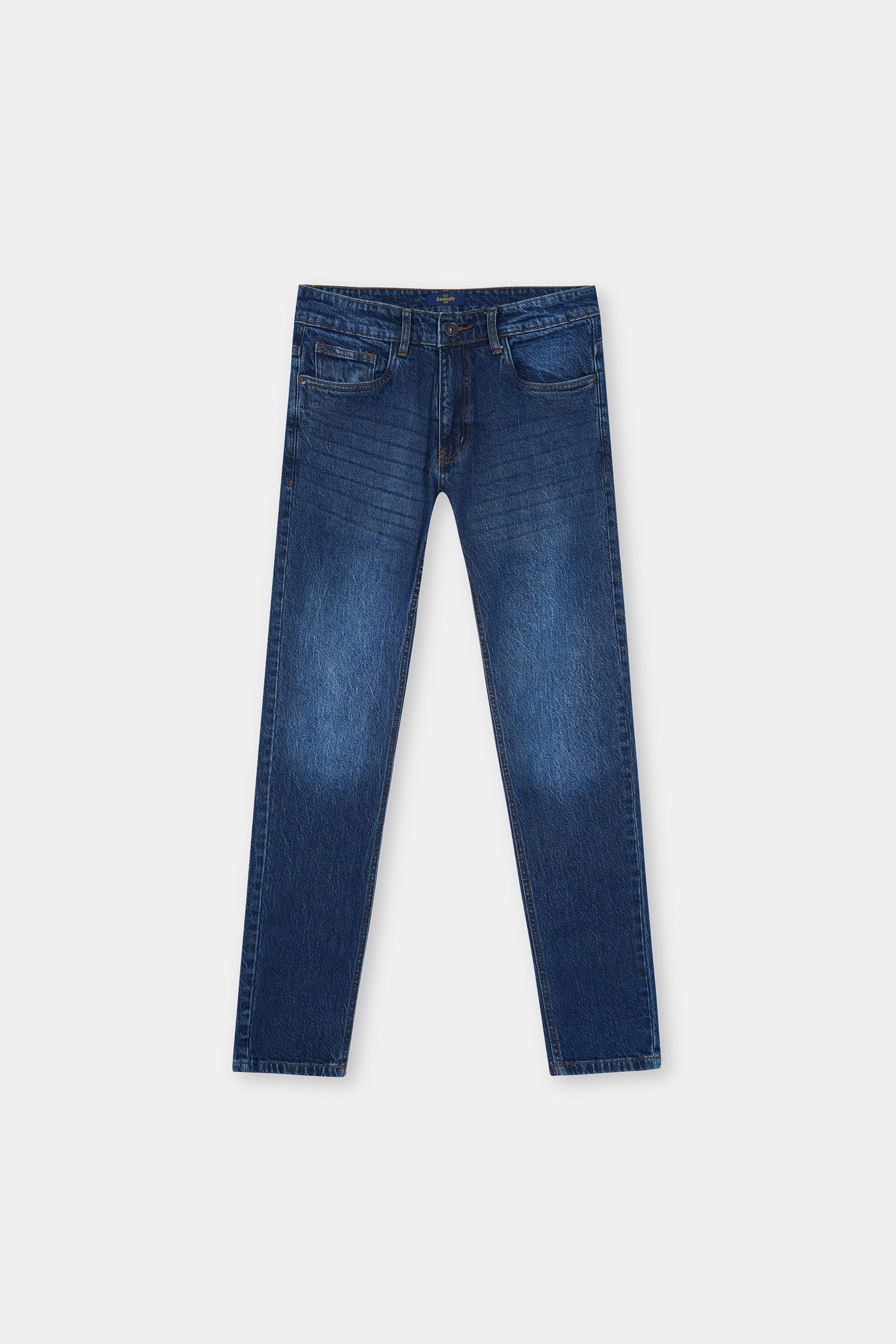 Denim Jeans  Color Dark Blue Whiskers