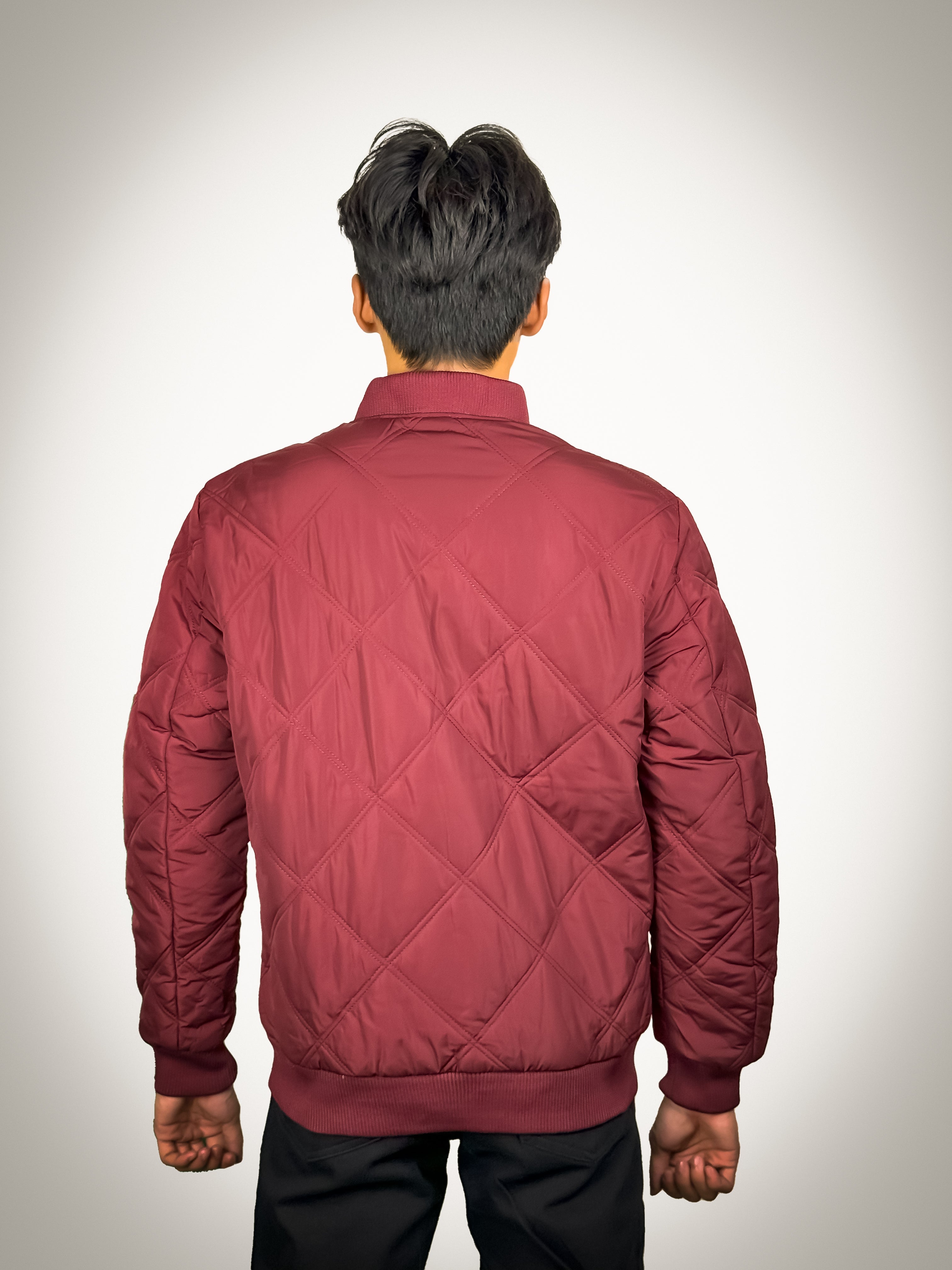 IMPORTED MAROON PARACHUTE WIND BREAKER JACKET