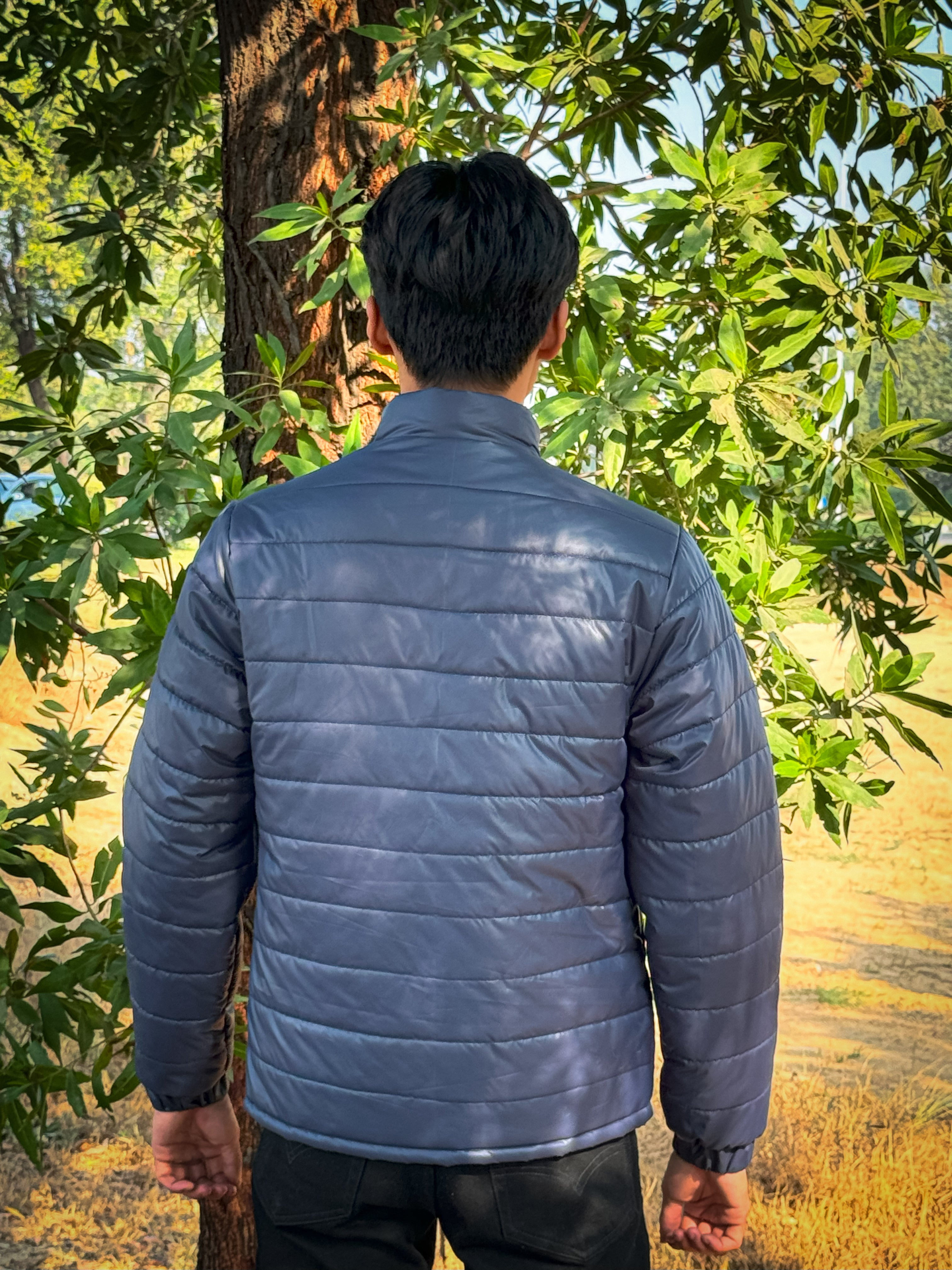 EXPORT BLUE BUFFET JACKET PARACHUTE WIND BREAKER