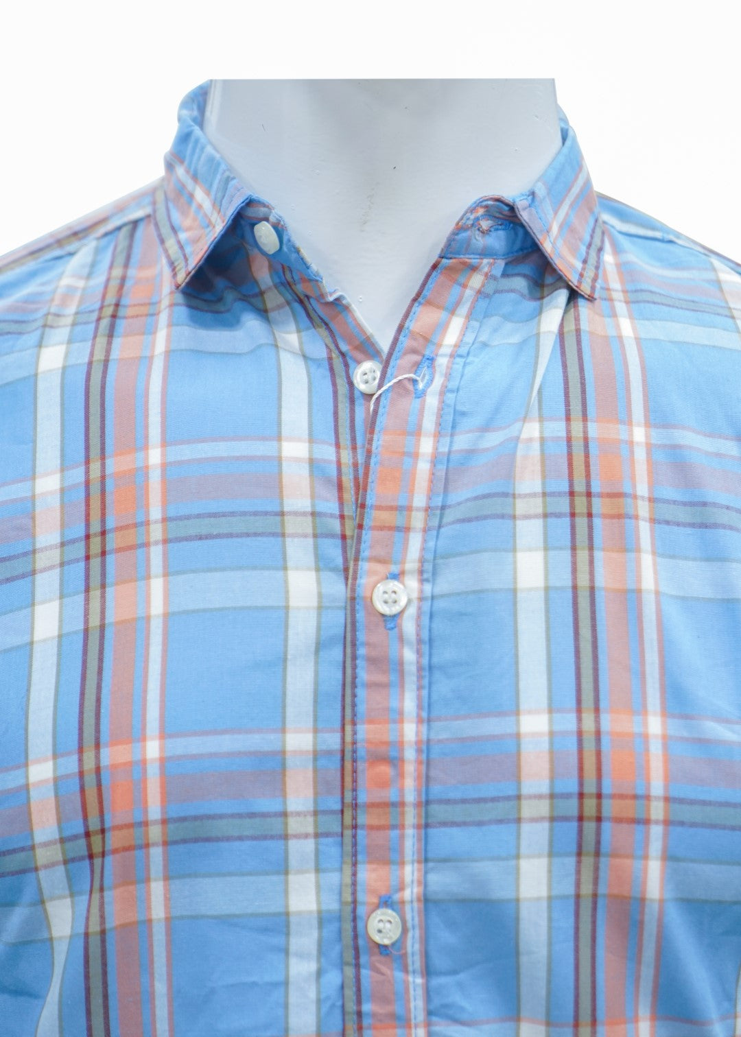 CHECK SLIM FIT SKY BLUE SHIRT