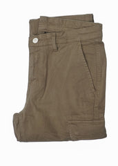 Dark Brown Cargo Pant Straight Fit Cotton