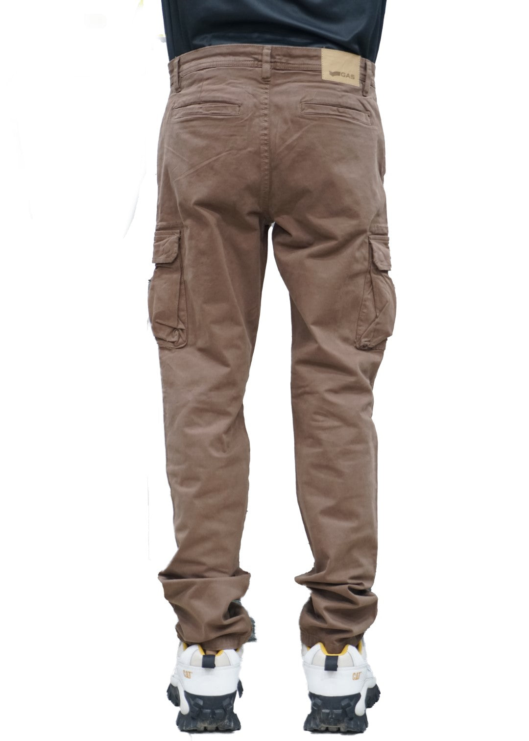 Dark Brown Cargo Pant Straight Fit Cotton