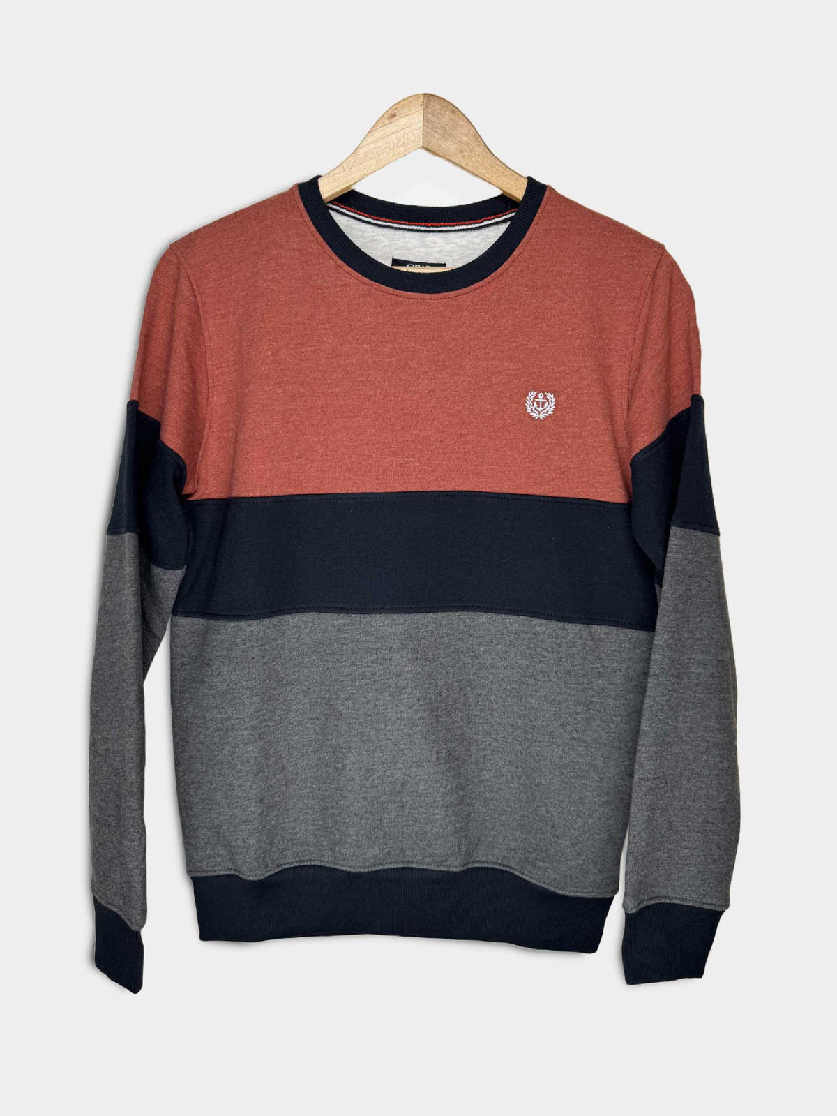 Rusty & Grey Panel Sweatshirt For Men