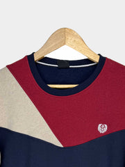 Navy Panel Sweatshirt For Men