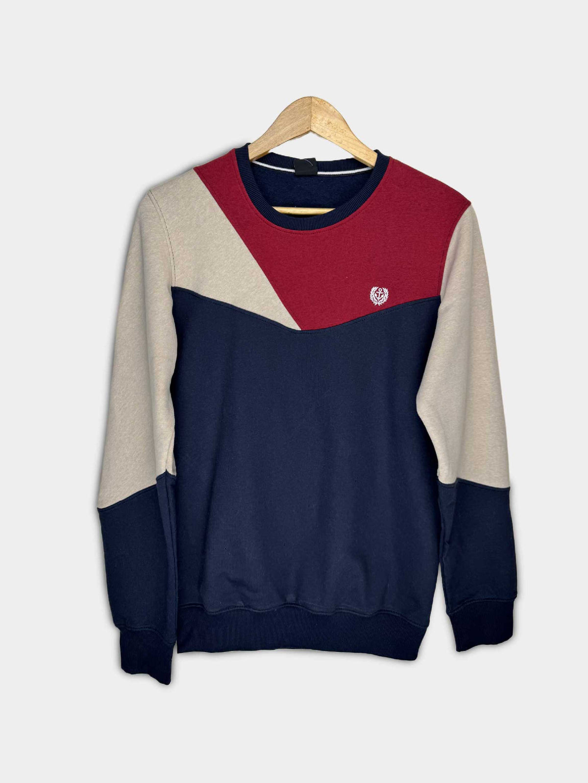 Navy Panel Sweatshirt For Men