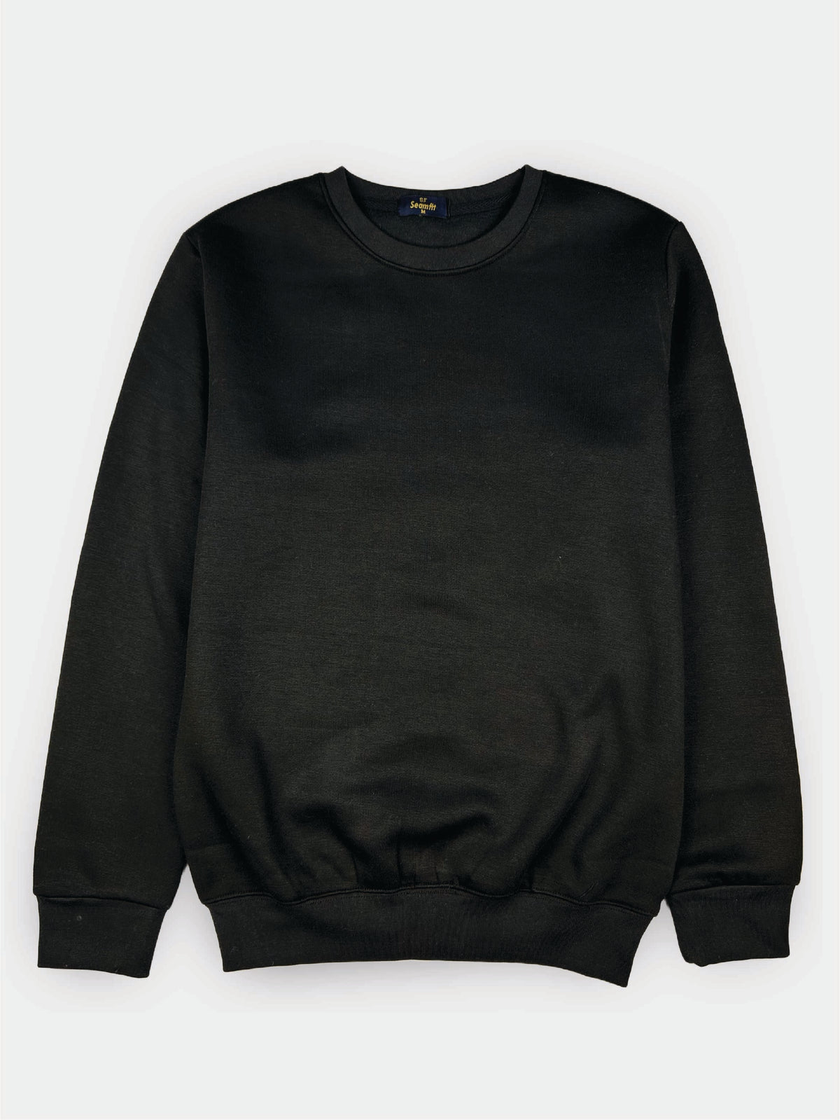 Basic Dark Black Sweatshirt For Men