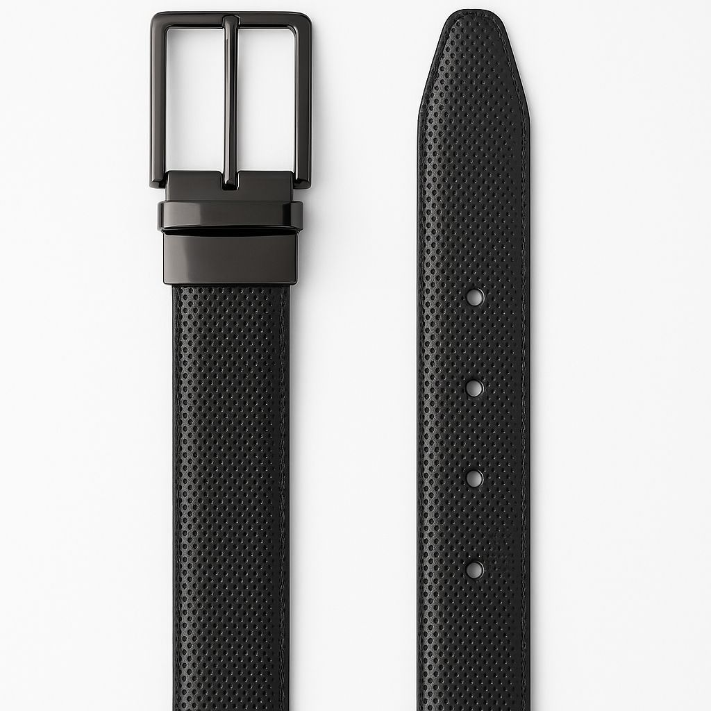 DOUBLE SIDEDTextured Leather Belt