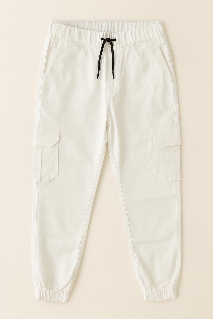 White Cargo Jogger