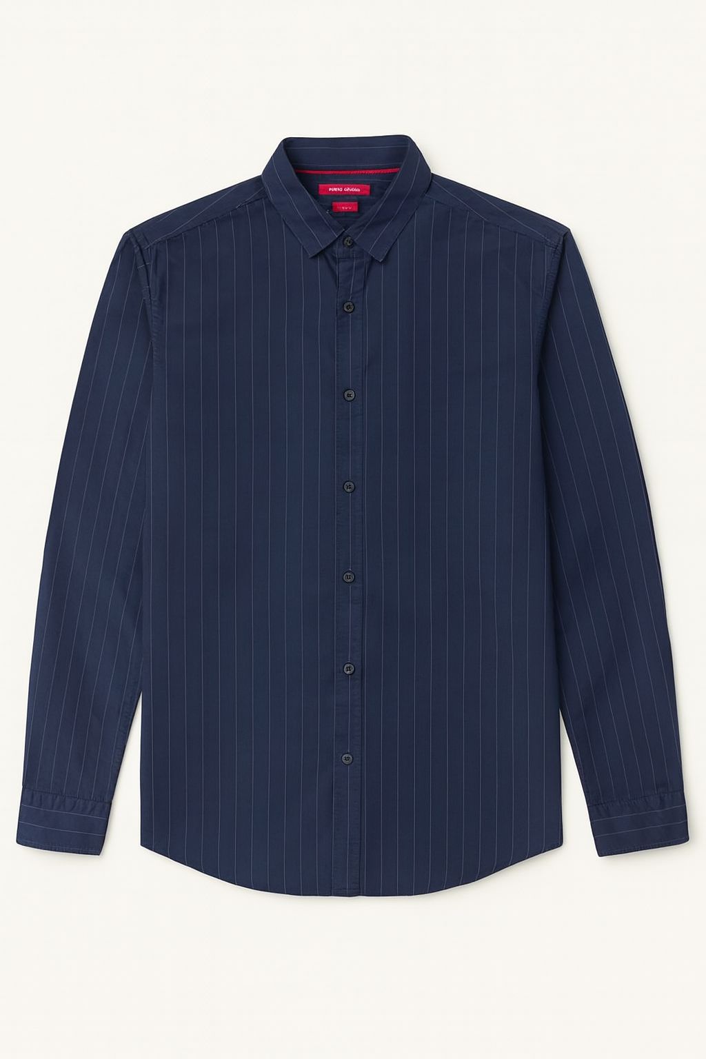 Navy Blue Pinstripe Shirt