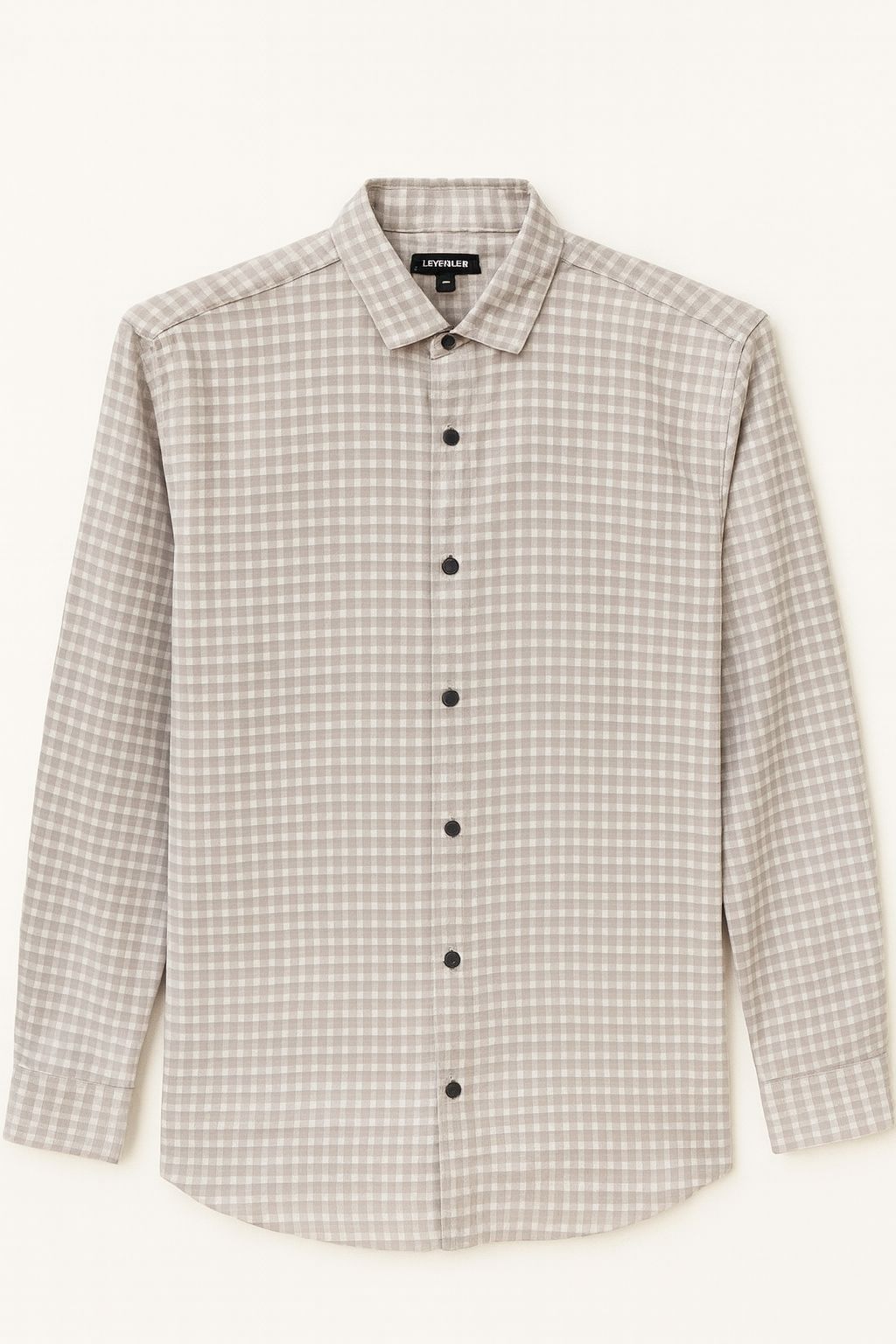 Beige Checkered Casual Shirt