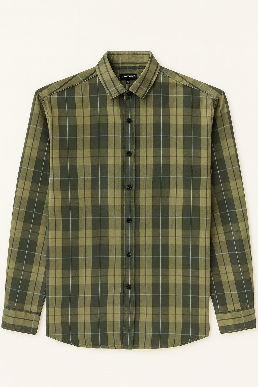 Olive Green Plaid Shirt