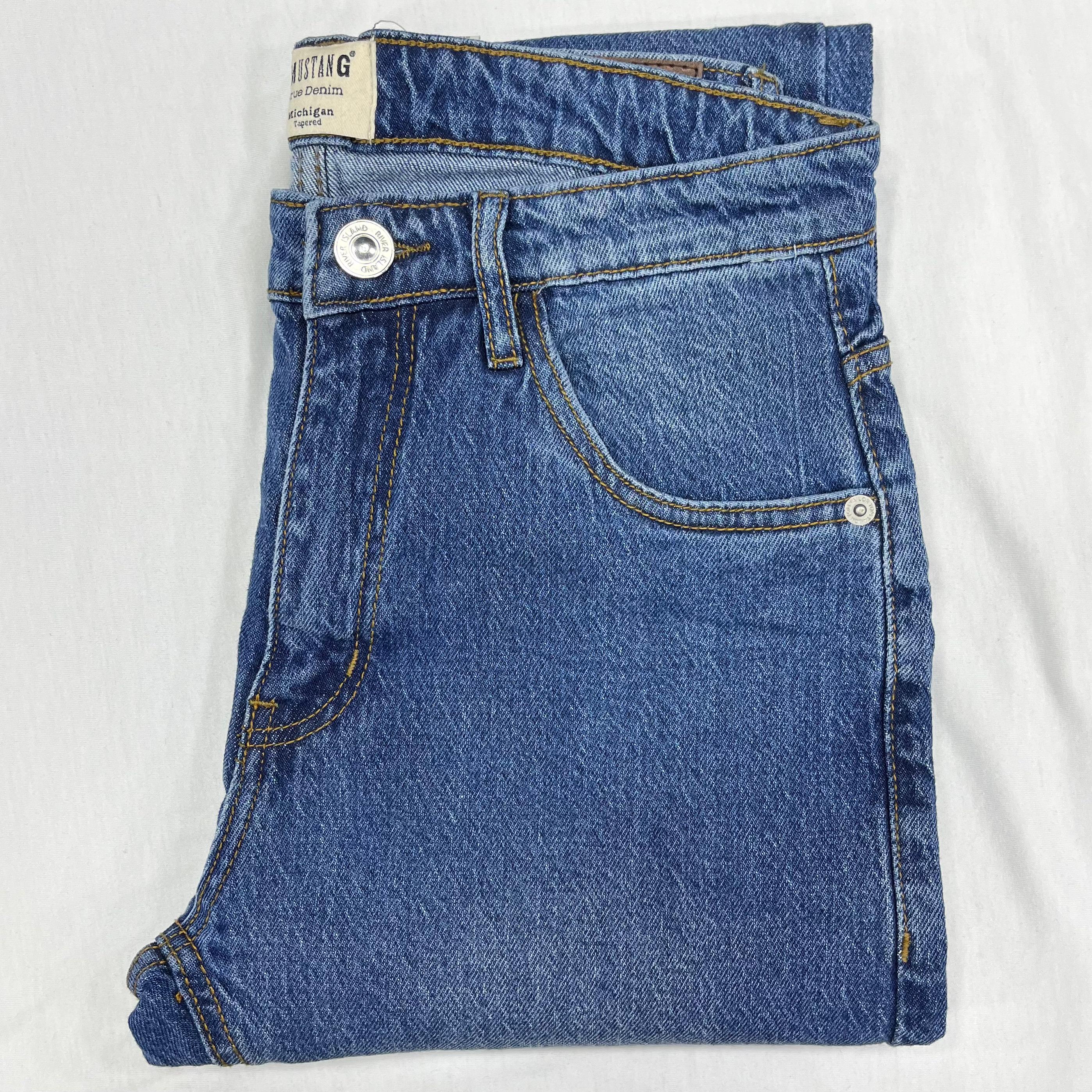 Medium Blue Classic Fit Denim Jeans