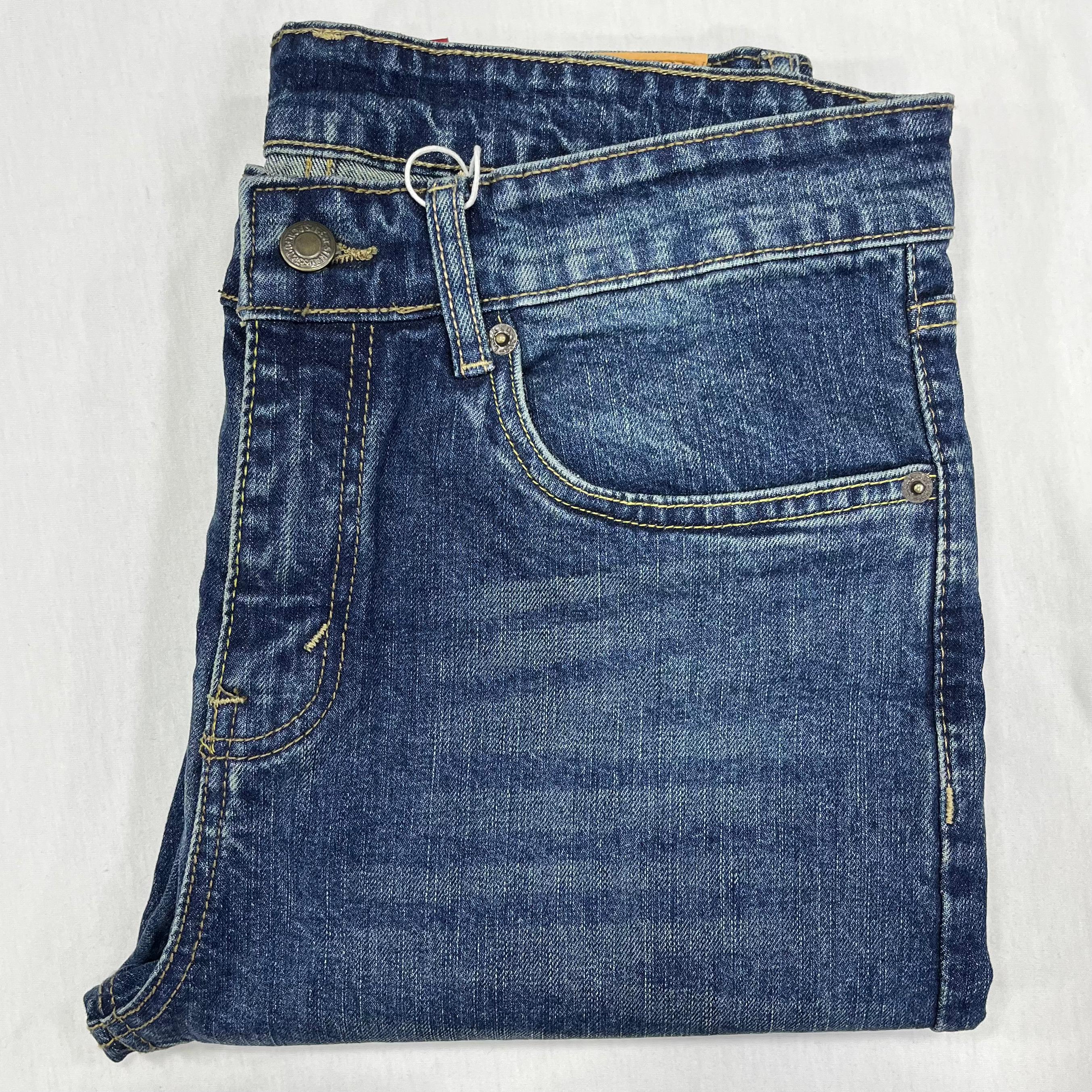 Washed Blue Slim Fit Denim Jeans