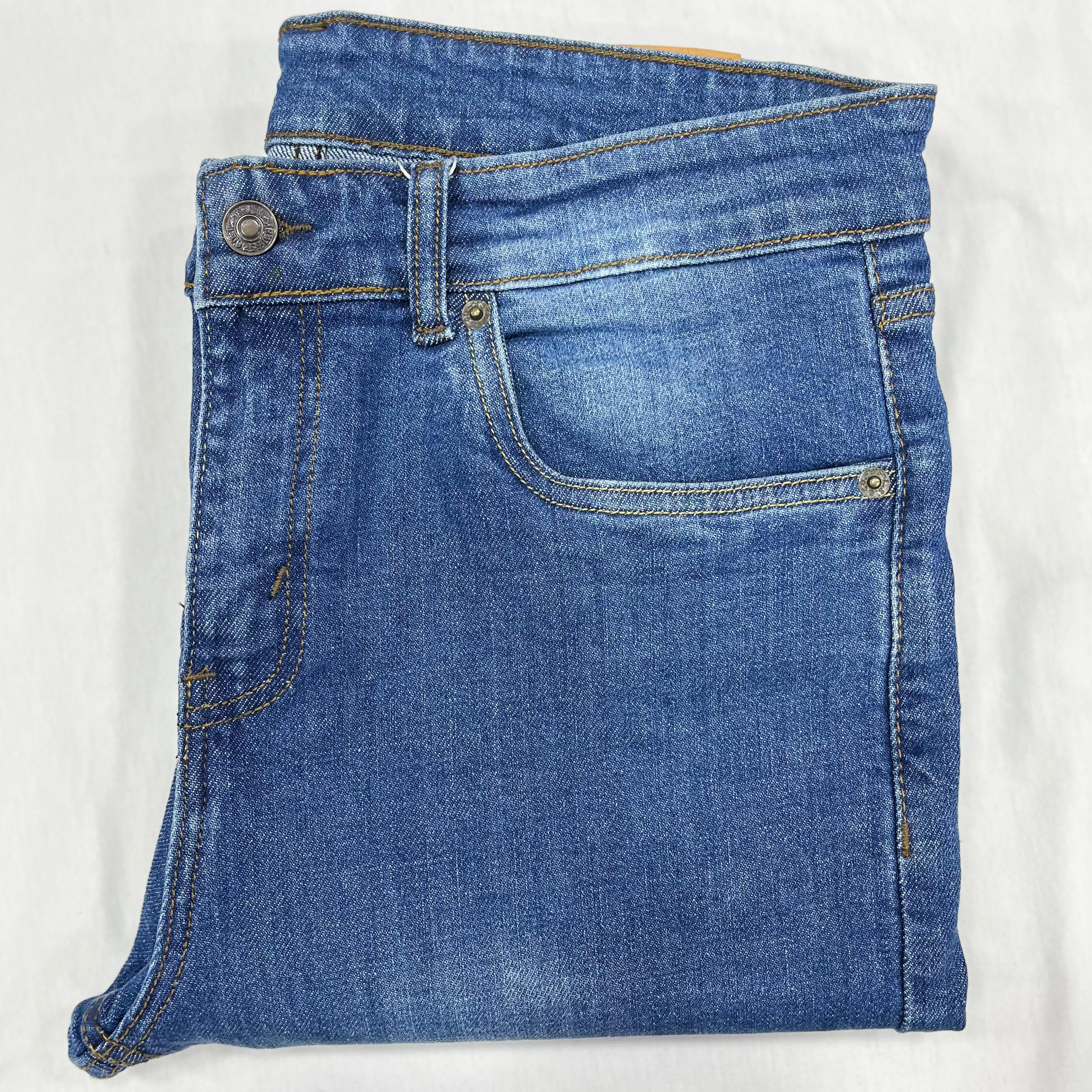 Light Blue Faded Denim Jeans