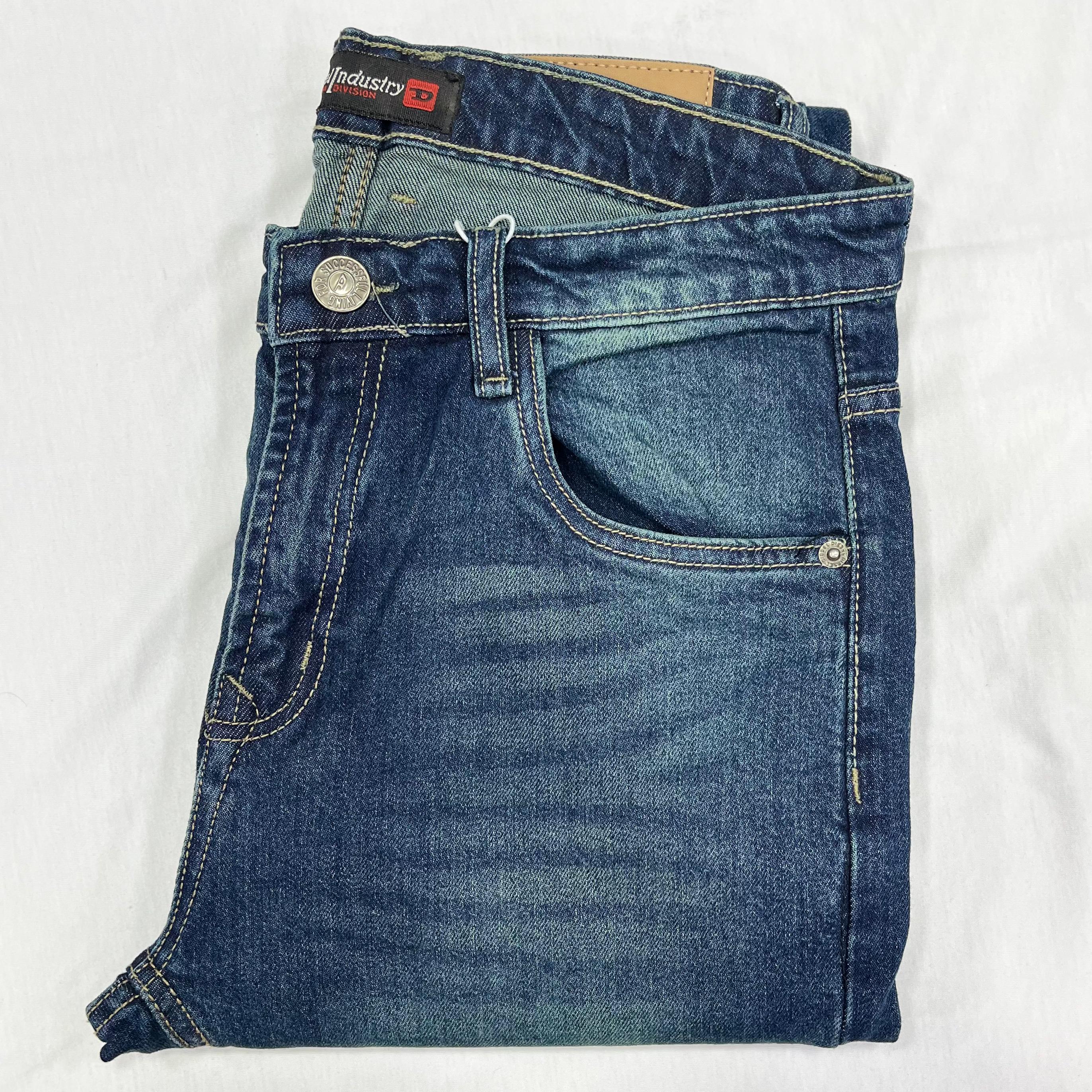Dark Washed Blue Denim Jeans