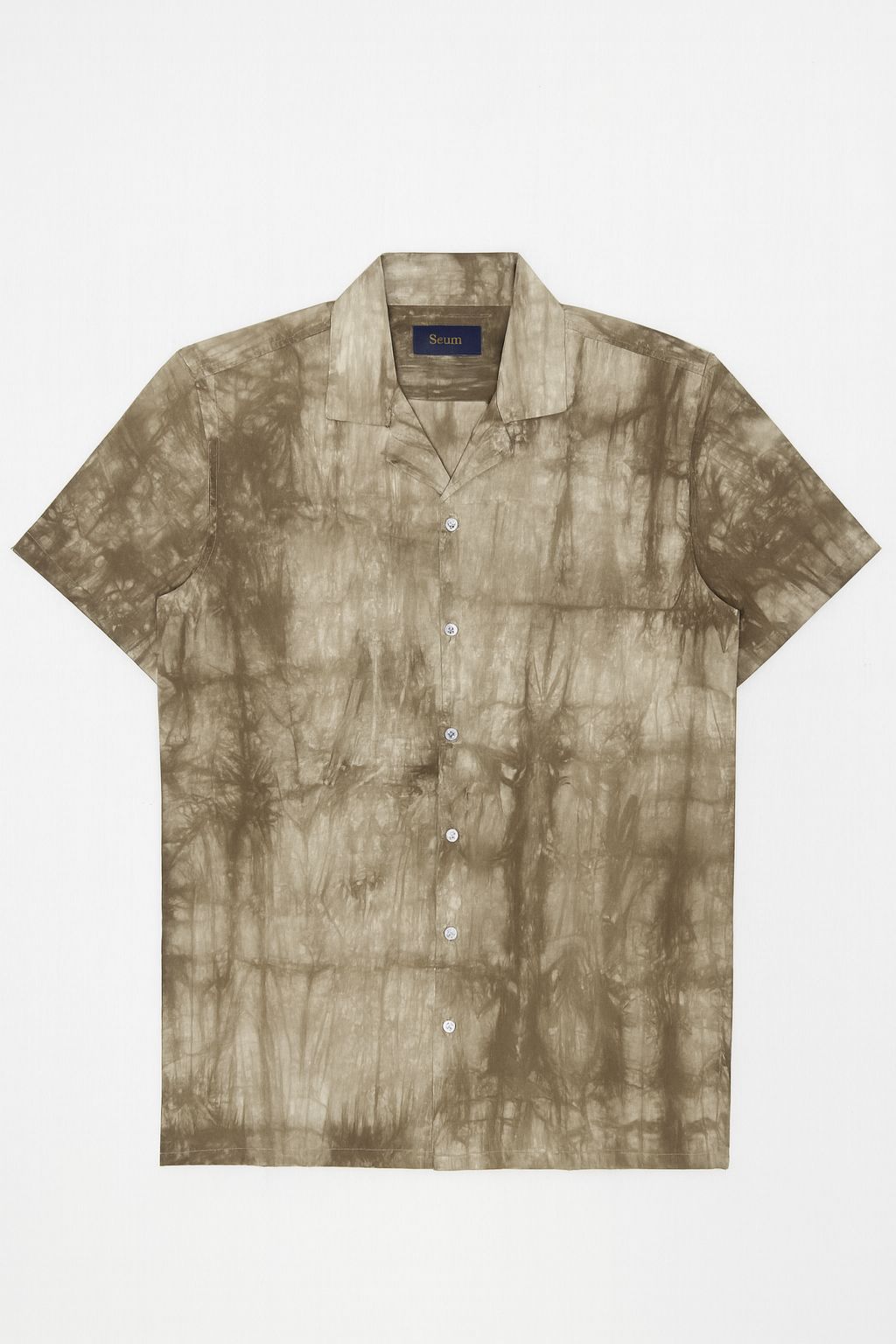 Brown Tie-Dye Cuban Shirt