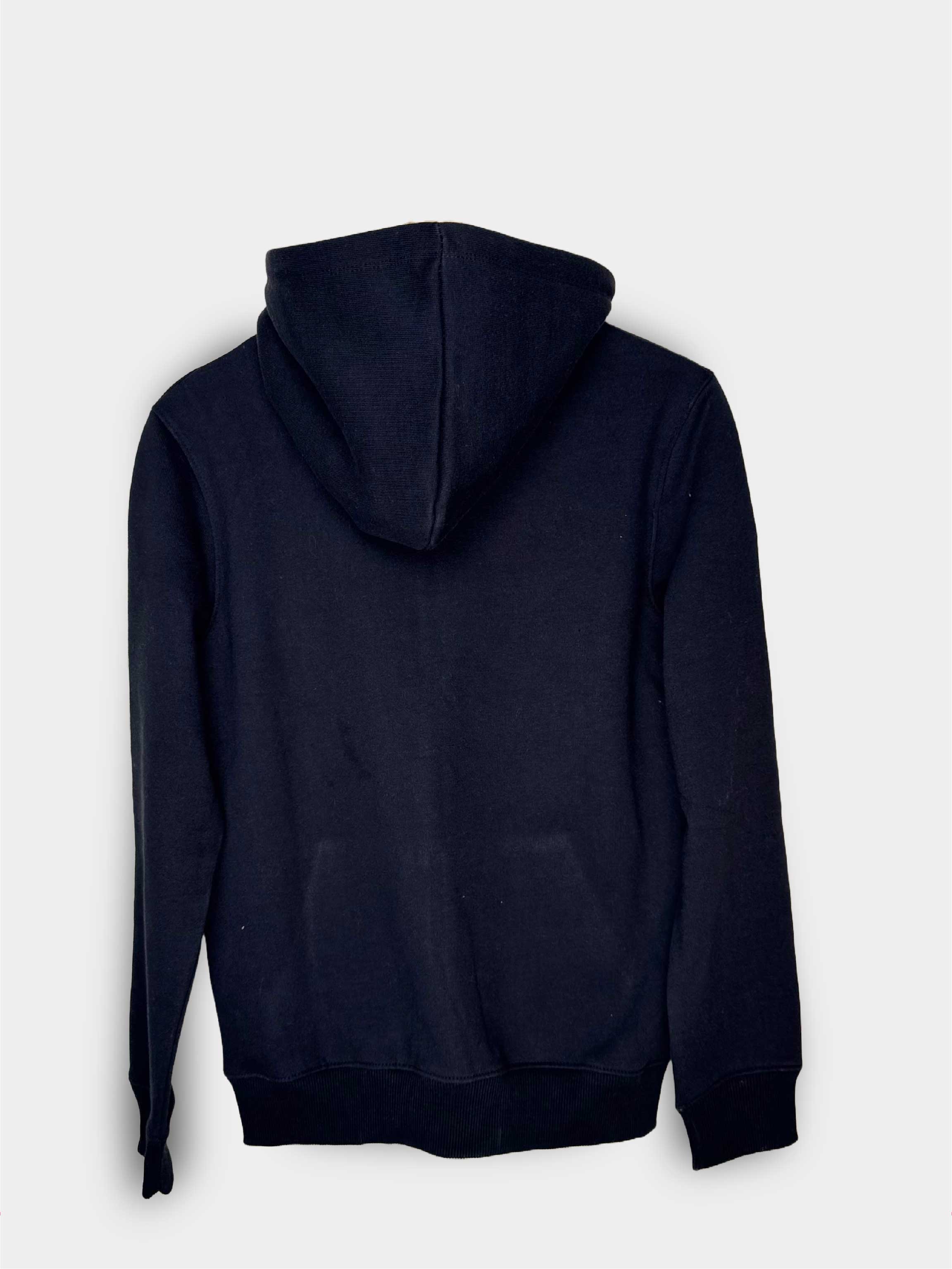 PLAIN BLACK & NAVY BLUE ZIPPER HOODIE