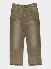 LIGHT BROWN STRAIGHT FIT JEANS